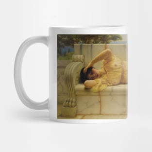 Girl in Yellow Drapery by John William Godward Mug